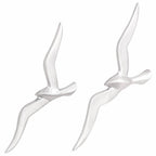 vidaXL Möwe 2 pcs Silber Aluminium