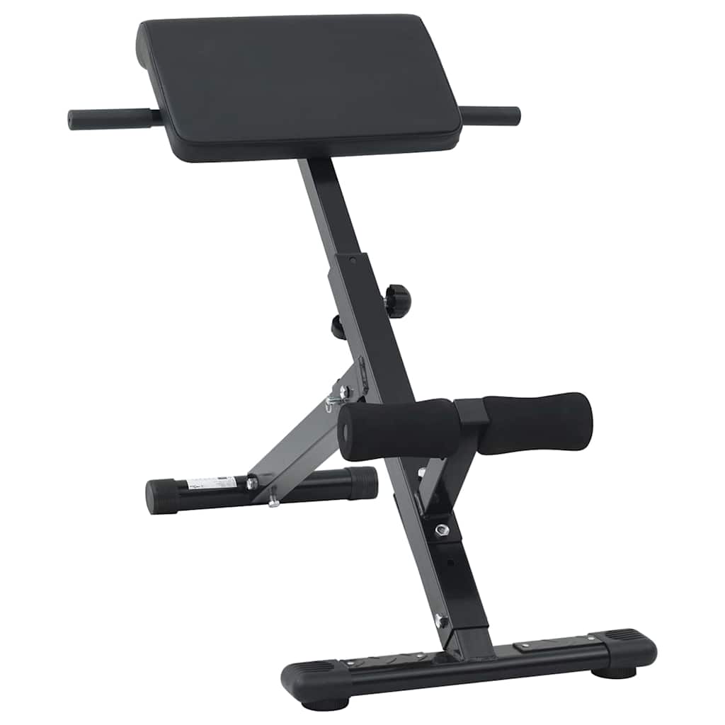 vidaXL Hyperextensionsbank Schwarz 100,5 x 70 x 78 cm