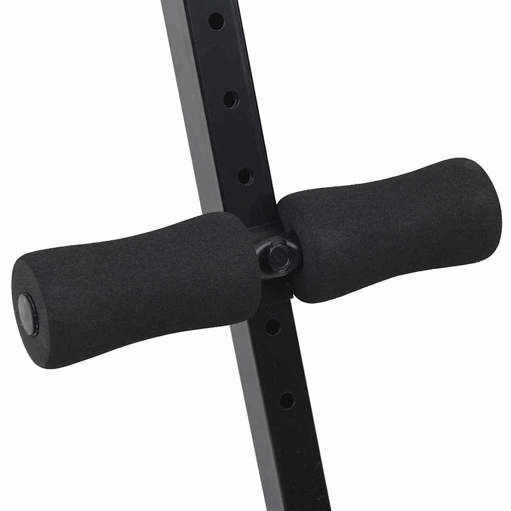 vidaXL Sitzbank Schwarz 124 x 33,5 x 55 cm Pulverbeschichteter Stahl