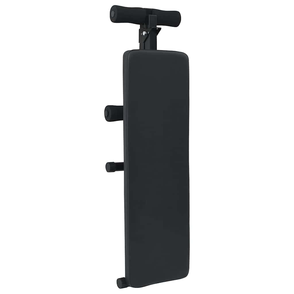vidaXL Sitzbank Schwarz 124 x 33,5 x 55 cm Pulverbeschichteter Stahl