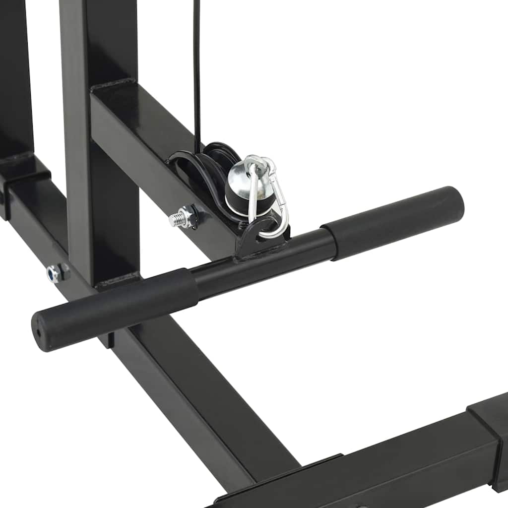 vidaXL Latzugmaschine Schwarz 110 x 70 x 187 cm