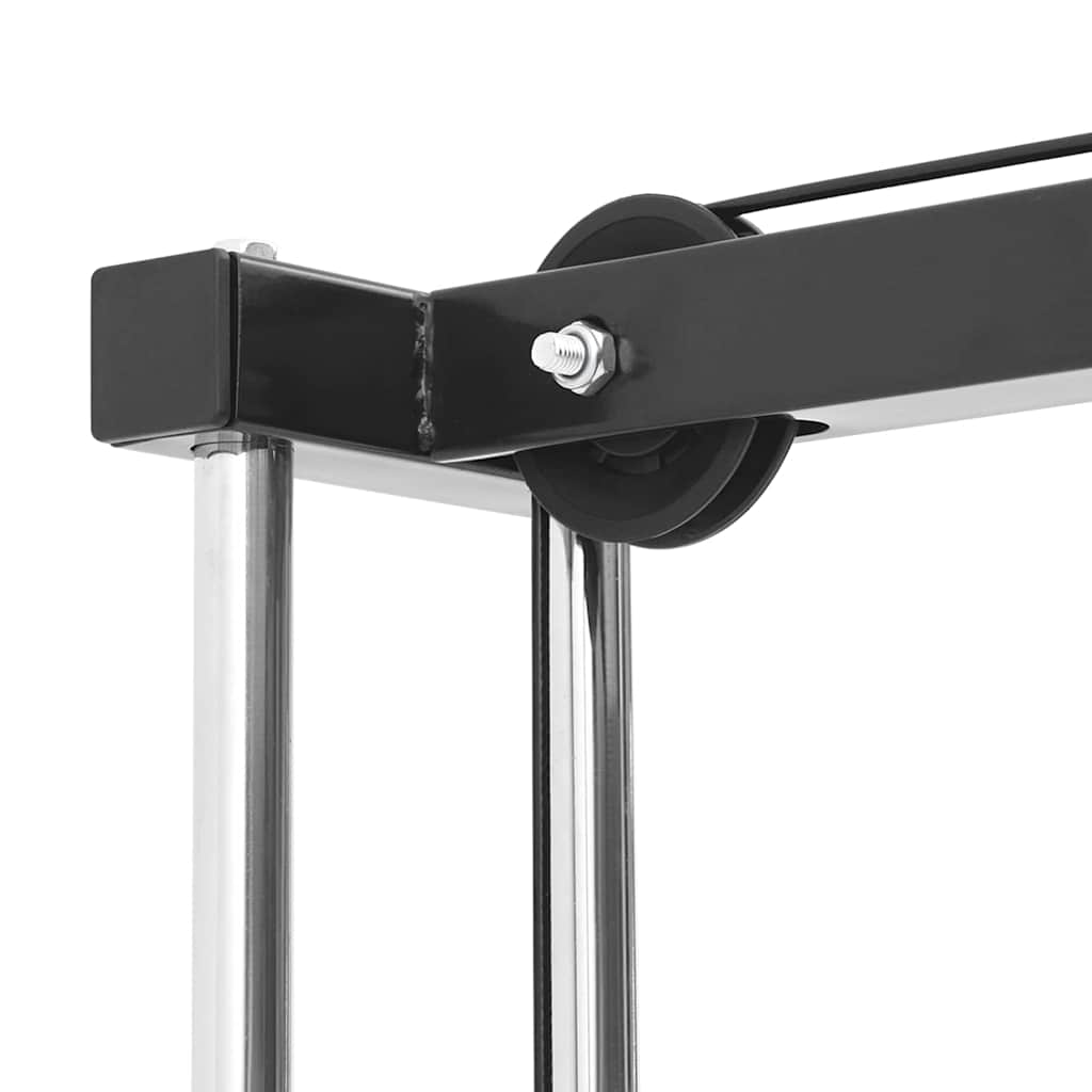 vidaXL Latzugmaschine Schwarz 110 x 70 x 187 cm