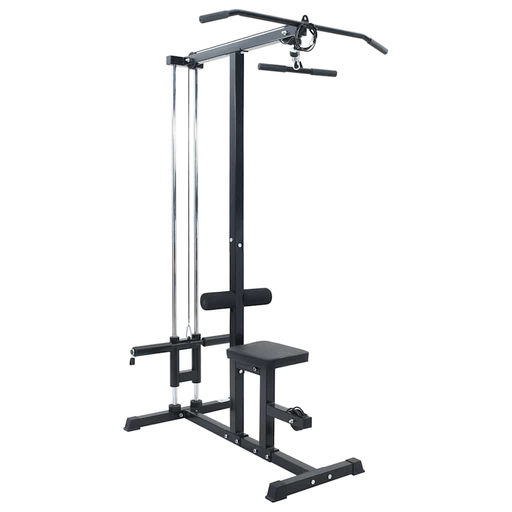 vidaXL Latzugmaschine Schwarz 110 x 70 x 187 cm