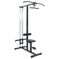 vidaXL Latzugmaschine Schwarz 110 x 70 x 187 cm