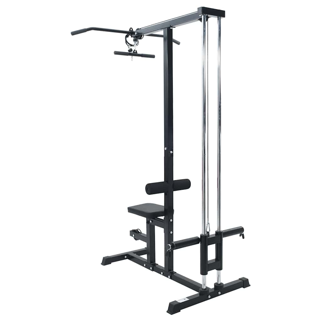 vidaXL Latzugmaschine Schwarz 110 x 70 x 187 cm