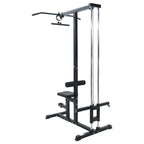 vidaXL Latzugmaschine Schwarz 110 x 70 x 187 cm