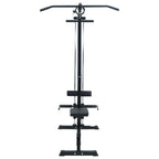 vidaXL Latzugmaschine Schwarz 110 x 70 x 187 cm