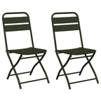 vidaXL Gartenklappstuhl 2 pcs Grün 42 x 52 x 82 cm