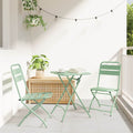 vidaXL Gartenklappstuhl 2 pcs Hellmint 42 x 52 x 82 cm