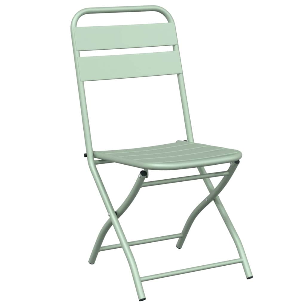 vidaXL Gartenklappstuhl 2 pcs Hellmint 42 x 52 x 82 cm