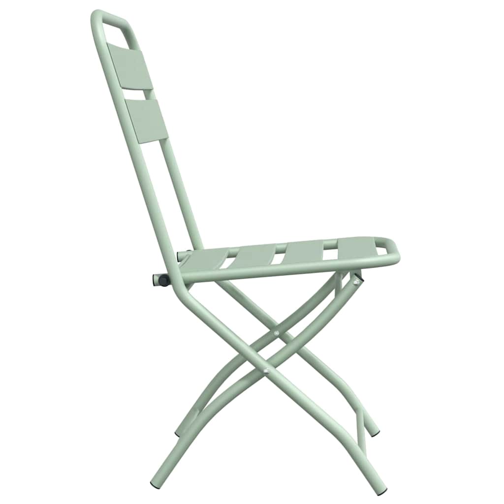vidaXL Gartenklappstuhl 2 pcs Hellmint 42 x 52 x 82 cm