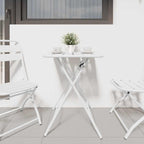 vidaXL Bistrotisch Weiß 55 x 55 x 72,5 cm Pulverbeschichteter Stahl