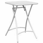 vidaXL Bistrotisch Weiß 55 x 55 x 72,5 cm Pulverbeschichteter Stahl