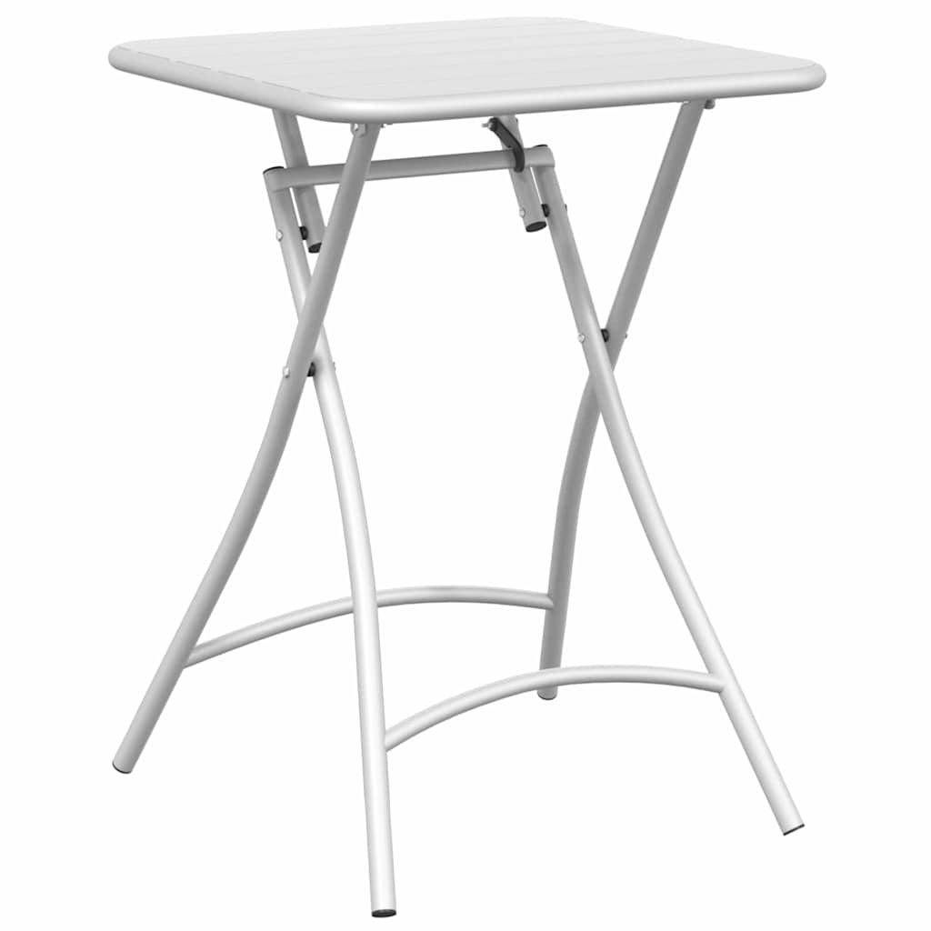 vidaXL Bistrotisch Weiß 55 x 55 x 72,5 cm Pulverbeschichteter Stahl
