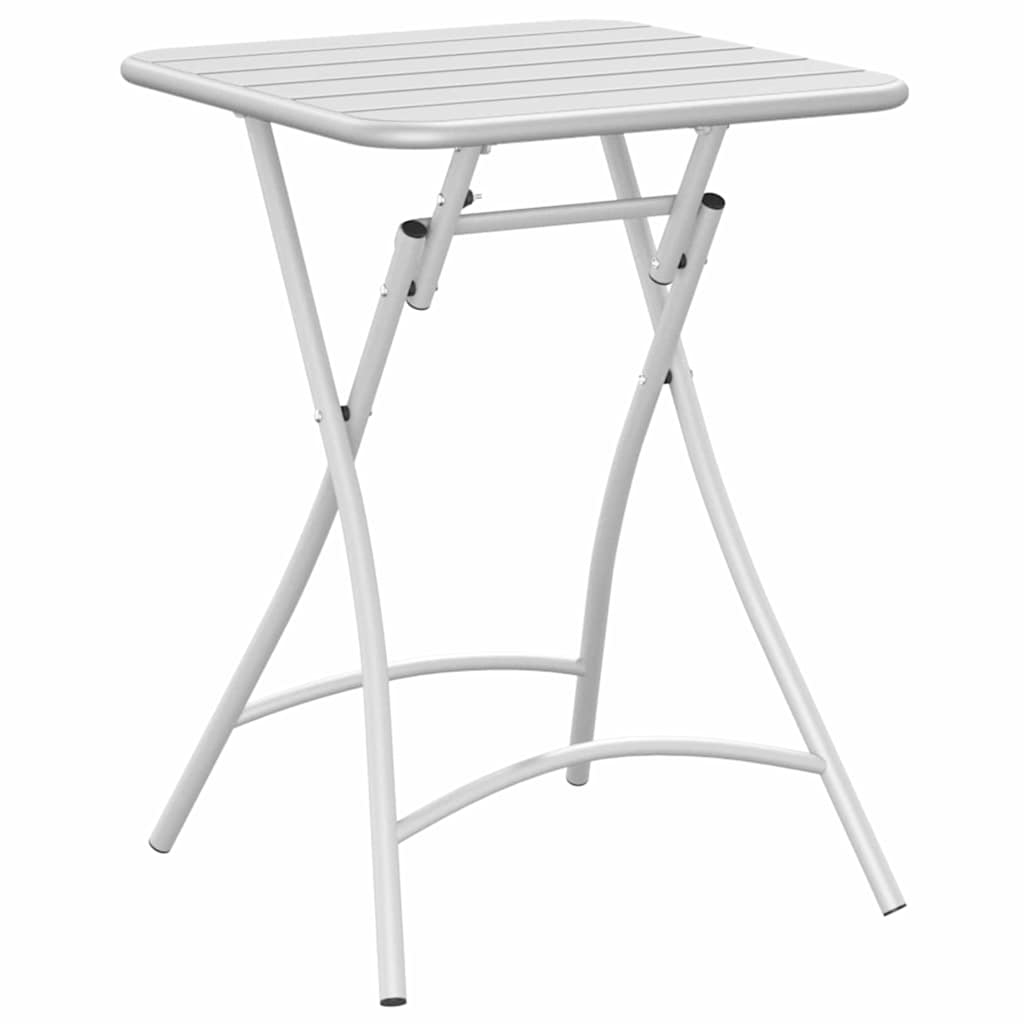 vidaXL Bistrotisch Weiß 55 x 55 x 72,5 cm Pulverbeschichteter Stahl