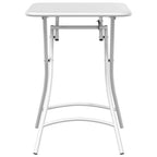 vidaXL Bistrotisch Weiß 55 x 55 x 72,5 cm Pulverbeschichteter Stahl