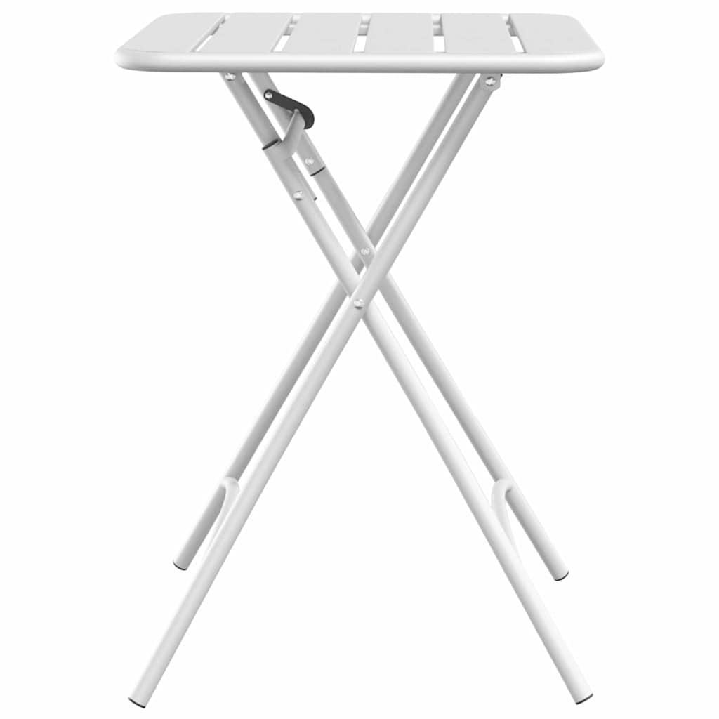 vidaXL Bistrotisch Weiß 55 x 55 x 72,5 cm Pulverbeschichteter Stahl