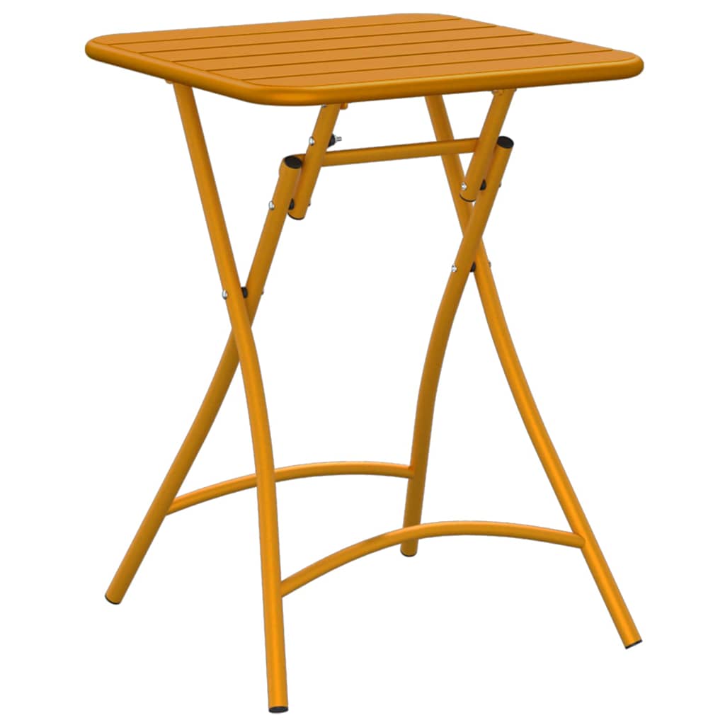 vidaXL Bistrotisch Senf 55 x 55 x 72,5 cm Pulverbeschichteter Stahl