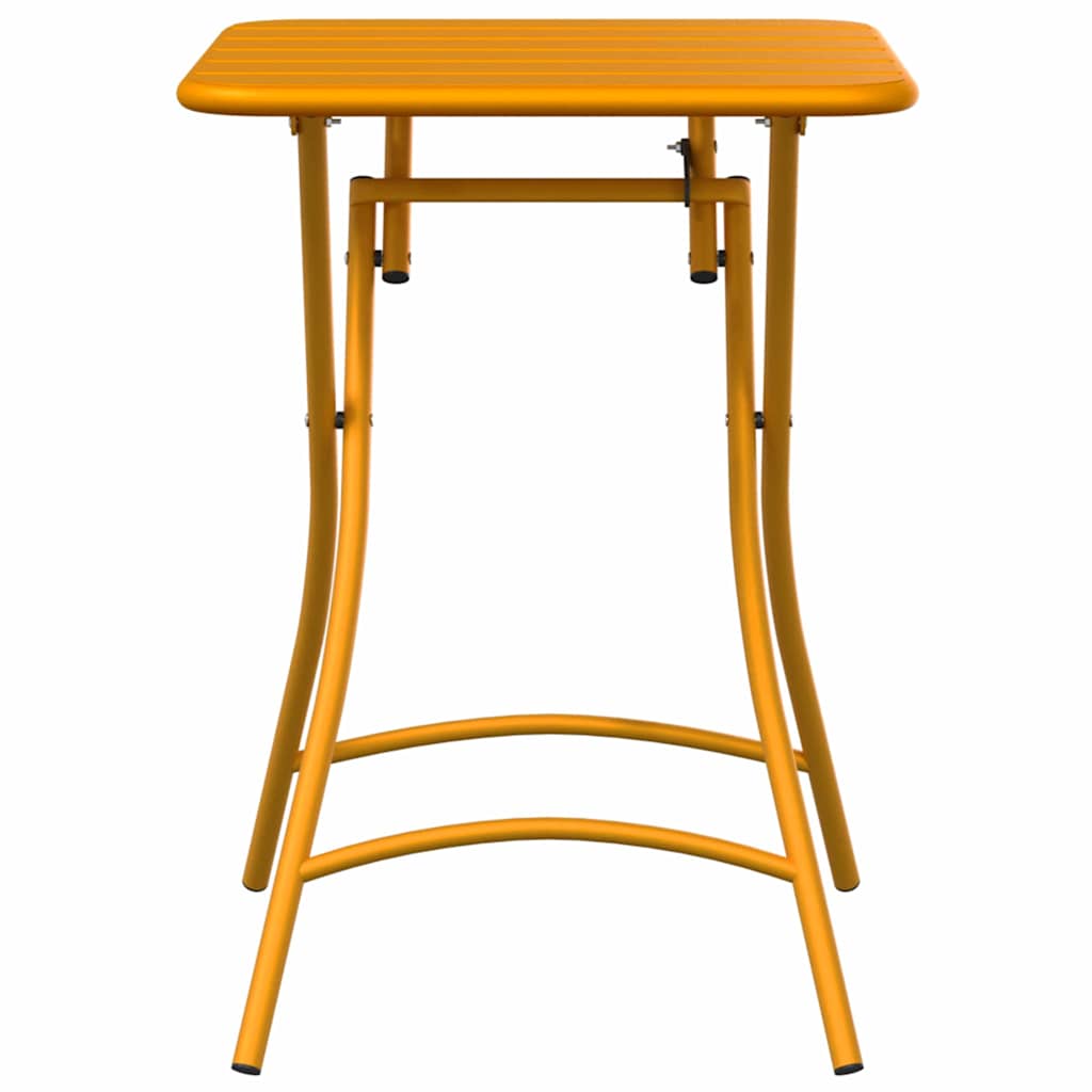 vidaXL Bistrotisch Senf 55 x 55 x 72,5 cm Pulverbeschichteter Stahl