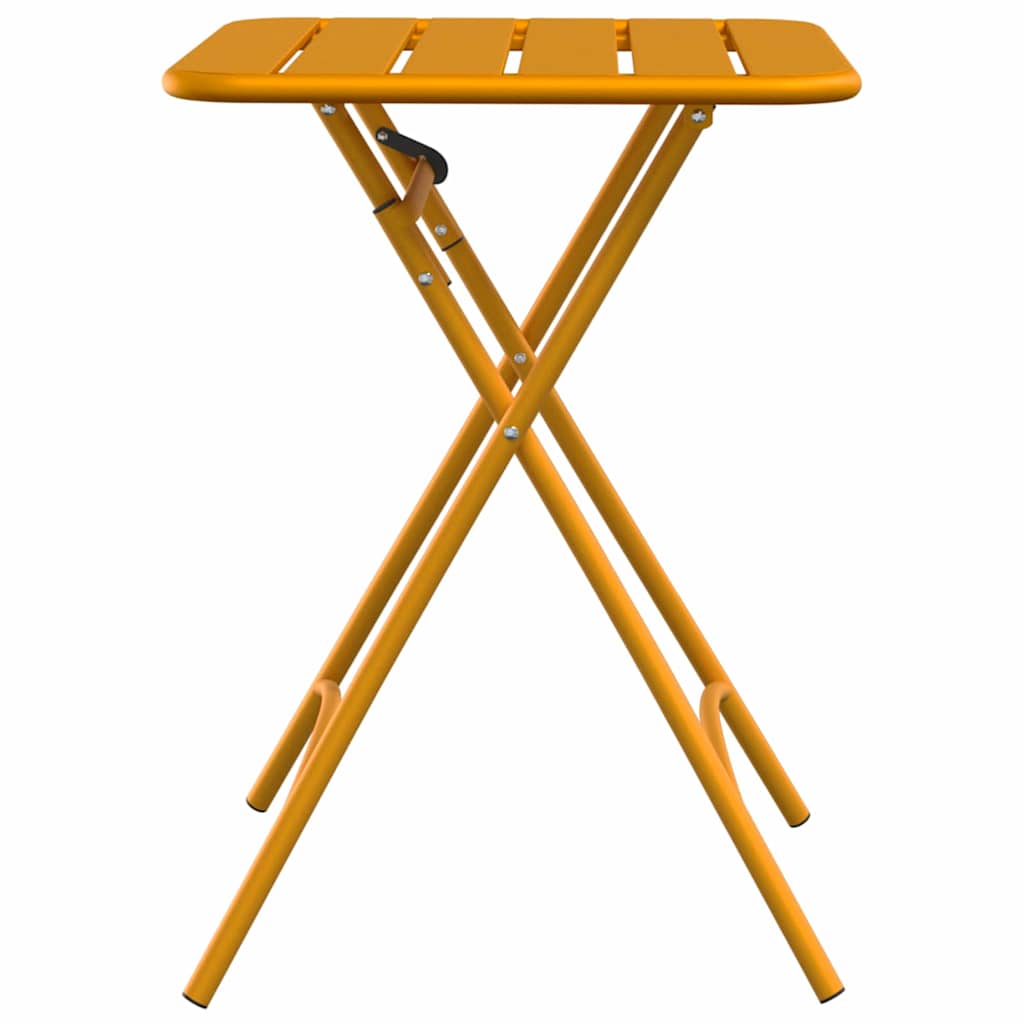 vidaXL Bistrotisch Senf 55 x 55 x 72,5 cm Pulverbeschichteter Stahl