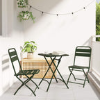 vidaXL Bistrogarnitur 3 pcs Grün Stahl