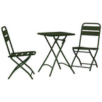 vidaXL Bistrogarnitur 3 pcs Grün Stahl