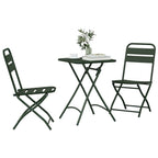 vidaXL Bistrogarnitur 3 pcs Grün Stahl