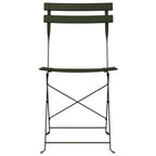 vidaXL Gartenklappstuhl 2 pcs Grün 42 x 46 x 82cm Metall
