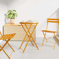 vidaXL Bistrotisch Senf 55 x 55 x 72,5 cm Pulverbeschichteter Stahl