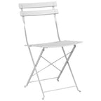 vidaXL Klapp Bistro Set 3 pcs Weiß Stahl
