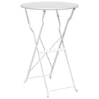 vidaXL Klapp Bistro Set 3 pcs Weiß Stahl