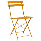vidaXL Klapp Bistro Set 3 pcs Senf Stahl