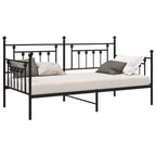 vidaXL Tagesbettrahmen Schwarz 100 x 190 cm Stahl