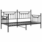 vidaXL Tagesbettrahmen Schwarz 100 x 190 cm Stahl