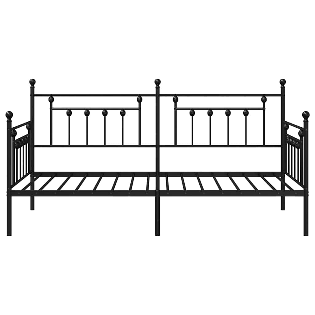 vidaXL Tagesbettrahmen Schwarz 100 x 190 cm Stahl