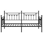 vidaXL Tagesbettrahmen Schwarz 100 x 190 cm Stahl