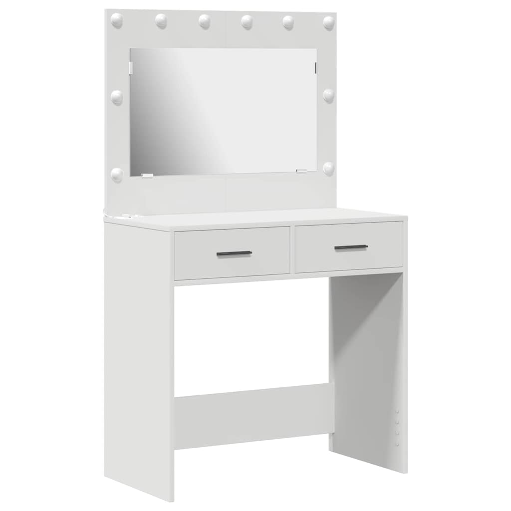 vidaXL Schminktisch mit Speicher Weiß 78,5 x 41 x 135 cm Holzwerkstoff