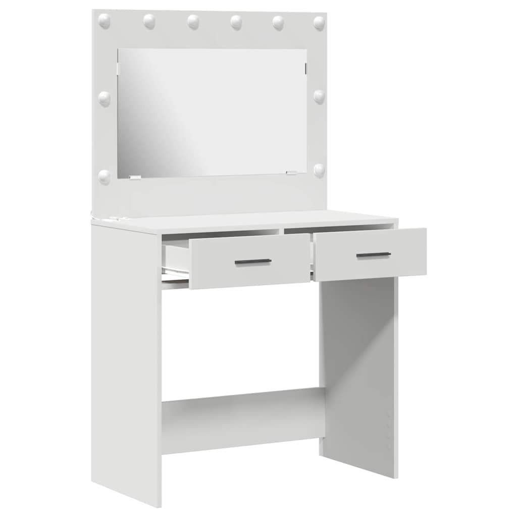 vidaXL Schminktisch mit Speicher Weiß 78,5 x 41 x 135 cm Holzwerkstoff
