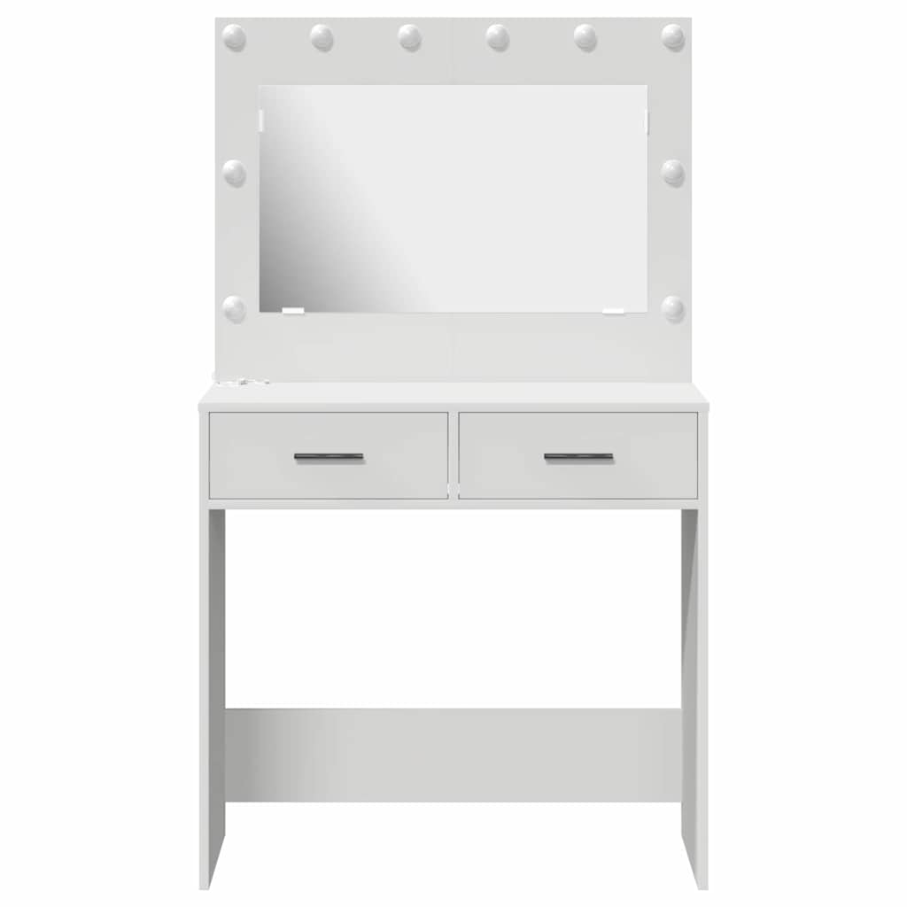 vidaXL Schminktisch mit Speicher Weiß 78,5 x 41 x 135 cm Holzwerkstoff