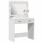 vidaXL Schminktisch mit Speicher Weiß 78,5 x 41 x 135 cm Holzwerkstoff