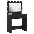 vidaXL Schminktisch Schwarz Eichen-Optik 78,5 x 41 x 135 cm