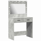 vidaXL Schminktisch Beton Grau 78,5 x 41 x 135 cm Holzwerkstoff