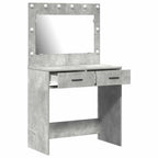 vidaXL Schminktisch Beton Grau 78,5 x 41 x 135 cm Holzwerkstoff
