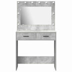 vidaXL Schminktisch Beton Grau 78,5 x 41 x 135 cm Holzwerkstoff