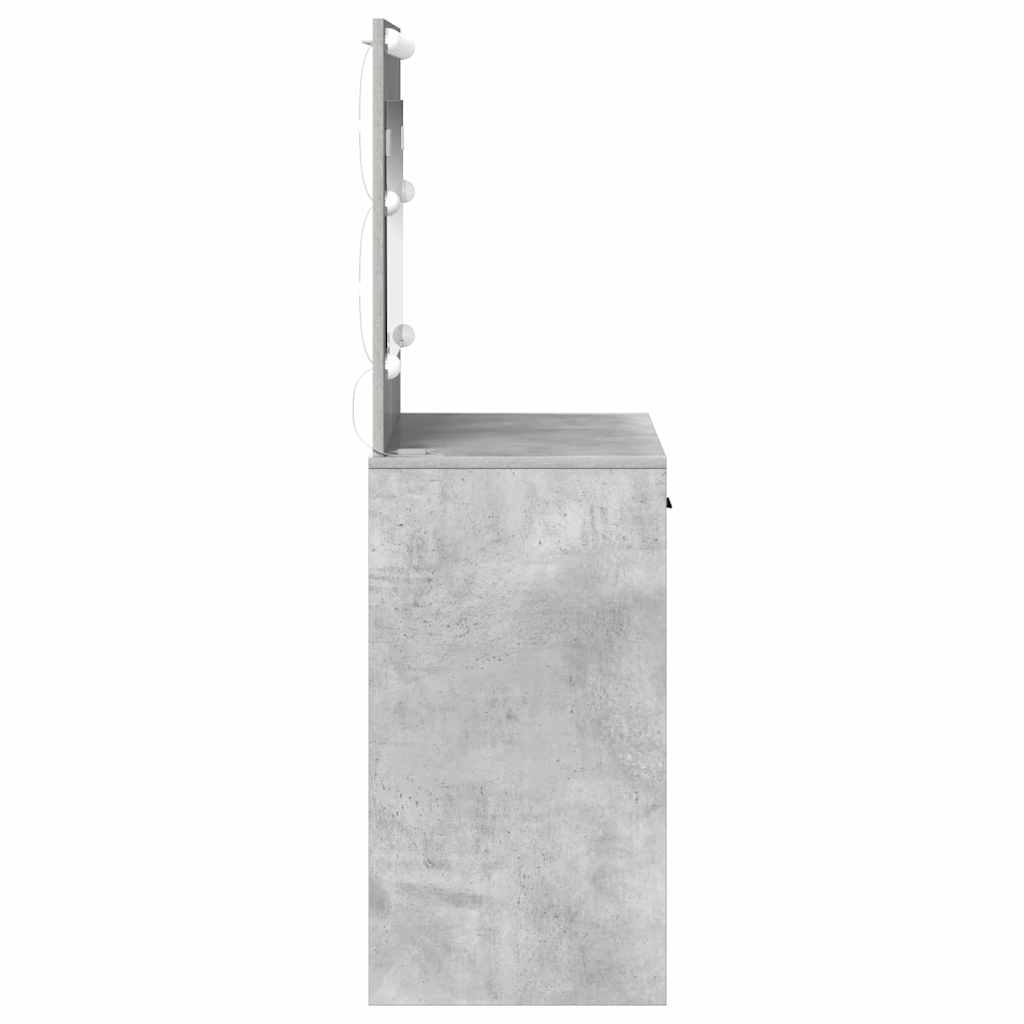 vidaXL Schminktisch Beton Grau 78,5 x 41 x 135 cm Holzwerkstoff