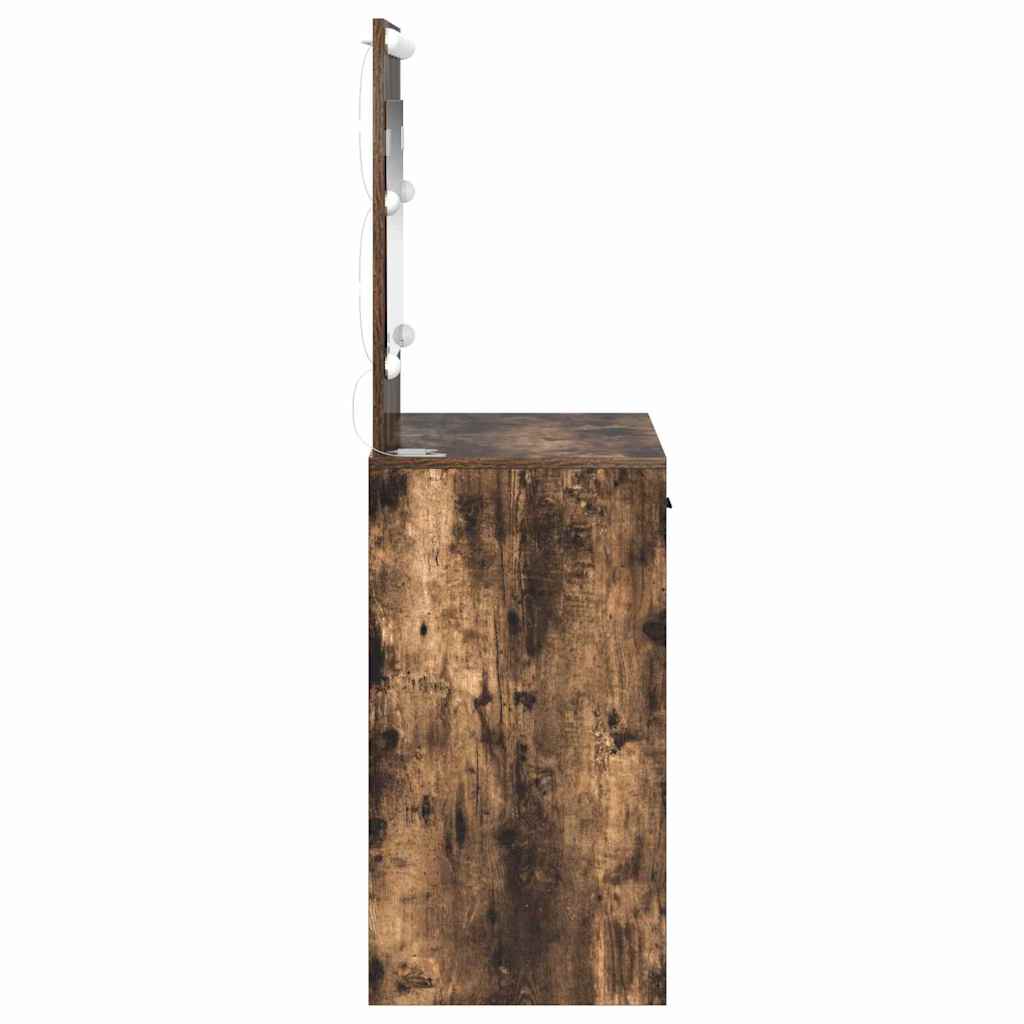 vidaXL Schminktisch Geräucherte Eiche 78,5 x 41 x 135 cm Holzwerkstoff