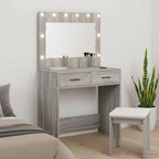 vidaXL Schminktisch Graues Sonoma 78,5 x 41 x 135 cm Holzwerkstoff