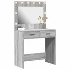 vidaXL Schminktisch Graues Sonoma 78,5 x 41 x 135 cm Holzwerkstoff