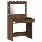vidaXL Schminktisch mit Speicher Braun Eichen-Optik 78,5 x 41 x 135 cm