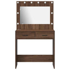 vidaXL Schminktisch mit Speicher Braun Eichen-Optik 78,5 x 41 x 135 cm